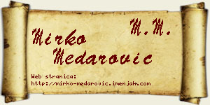 Mirko Medarović vizit kartica